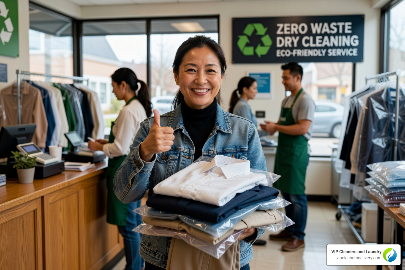 Zero waste dry cleaning