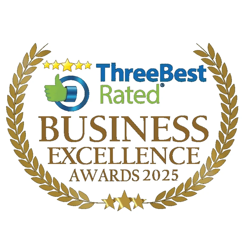 ThreeBestRated Business Excellence Award 2025 - VIP Cleaners and Laundry San Diego